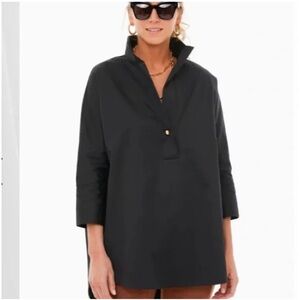 Tuckernuck Black Willow Blouse Gold Buttons Size  NWT